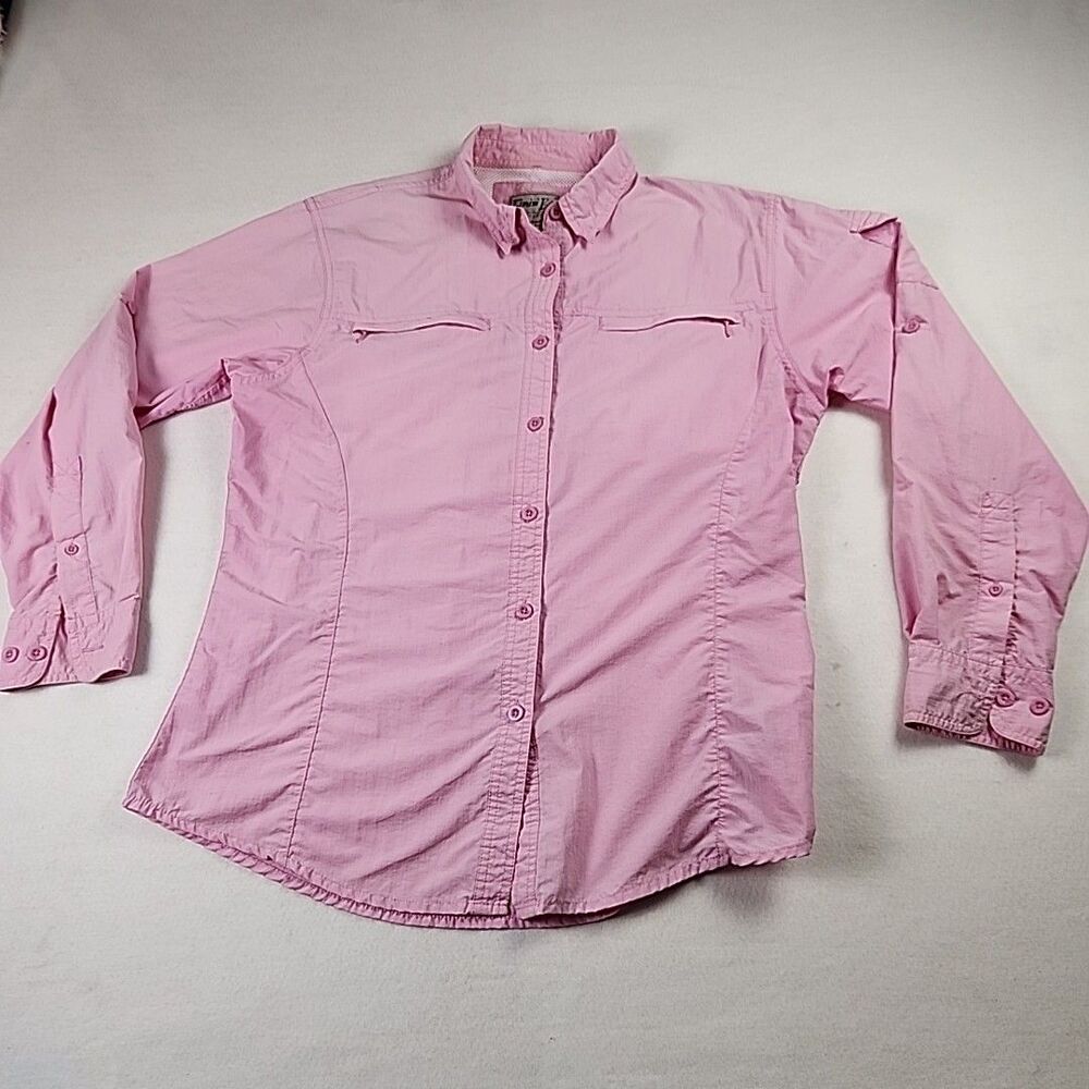 Bimini Bay Outfitters Outdoor Longsleeve Women Button Shirt Large Pink Fishing